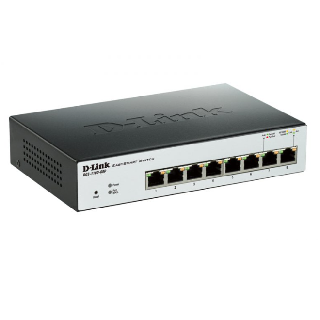 D-Link DGS-1100-08P 8 Port Gigabit Smart PoE Switch D-Link DGS-1100-08P 8 Port Gigabit Smart PoE Switch