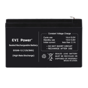 EVI Power 12V 9AH UPS Battery- Black colour