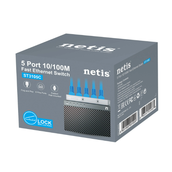 Netis ST3105 5 Port Ethernet Switch Netis ST3105C 5 Port Ethernet Switch